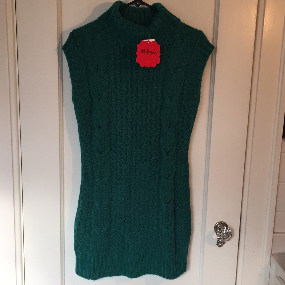 NWT Emerald Green Sweater Tunic/Dress